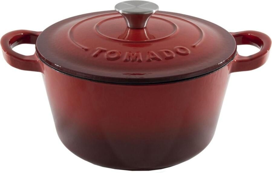 Tomado Braadpan rood gietijzer geëmailleerd ø 24 cm 4.5 Liter