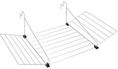 Tomado Metaltex Droogrek Tilburg Voor radiator balkon deur of balustrade 12 meter drooglengte Ophangbaar Zilvergrijs 5 jaar garantie