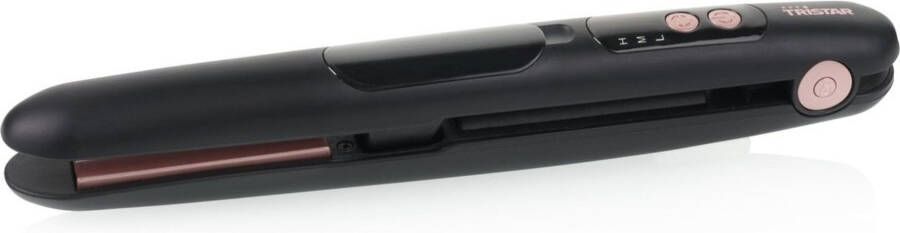 Tristar HD-2501 Draadloze Stijltang – Gebruikstijd van 30 minuten – 2-in-1: Snoerloos en stoomfunctie Zwart Rose Cordless Range