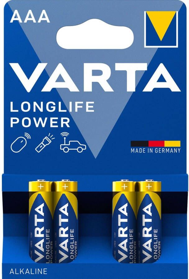 Varta batterij AAA 4x alkaline longlife power