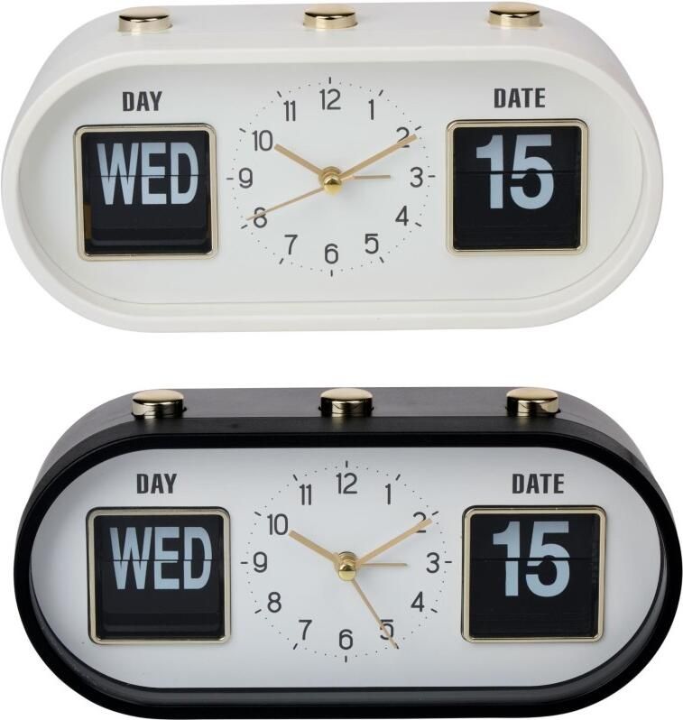 Coppens Retro klok met datum 2 ass.