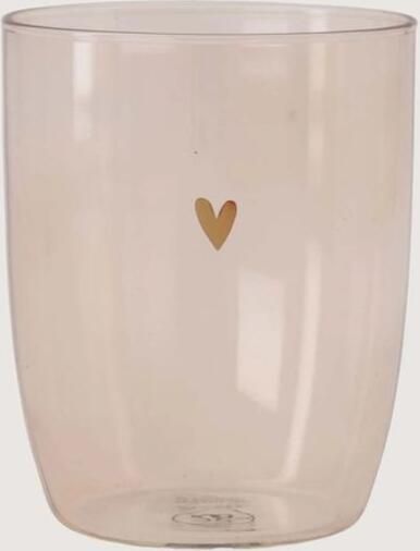 Zusss Drinkglas Hartje Roze