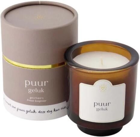 Zusss Geurkaars Glas Koker Puur Geluk Zand