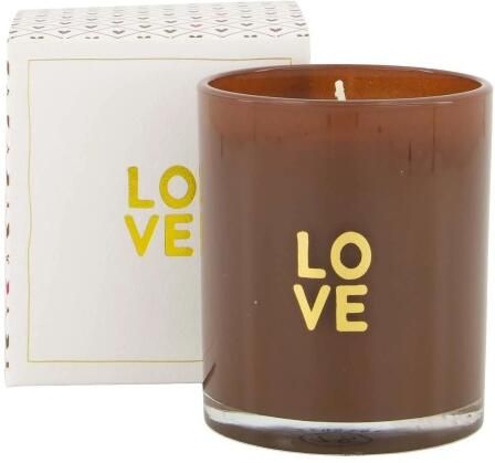 Zusss Geurkaars Glas Love Bruin