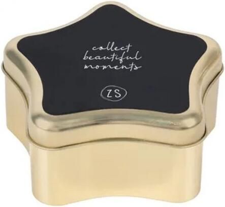 Zusss Geurkaars in blik ster collect zwart