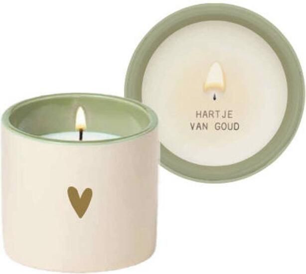 Zusss Geurkaars Keramiek Hartje Van Goud