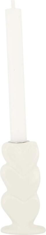 Zusss Kandelaar Keramiek Hartjes Wit