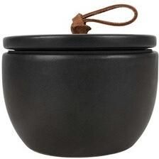 Zusss keramieken kaars met deksel Lotus zwart