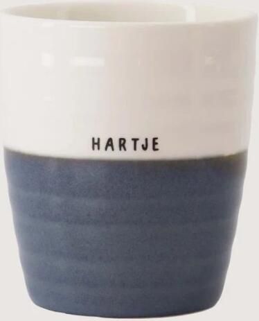 Zusss Koffiemok Hartje Wit blauw