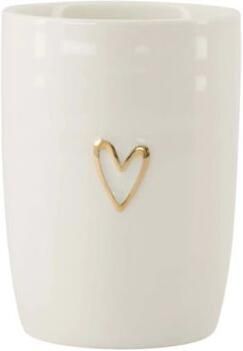 Zusss Koffiemok Open Hartje Wit Goud