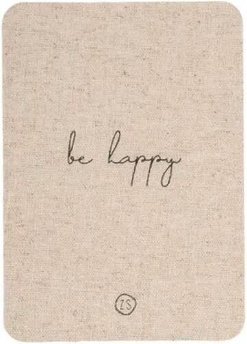 Zusss linnen kaart met envelop be happy