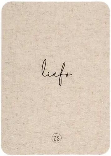 Zusss linnen kaart met envelop liefs