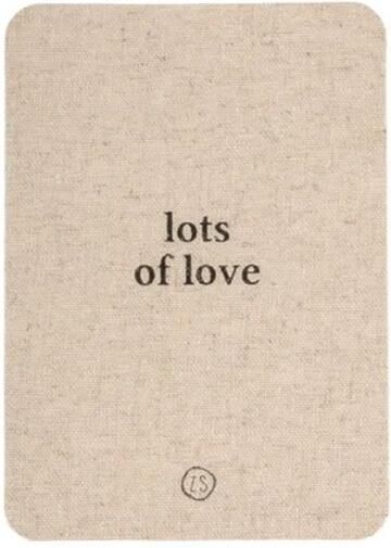 Zusss linnen kaart met envelop lots of love