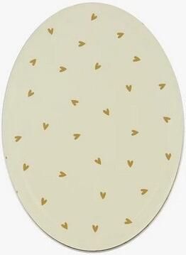 Zusss Opbergblik ovaal hartjes zand oker