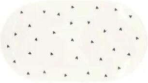 Zusss Serveerschaal hartjes 20x11.5cm Wit Antraciet