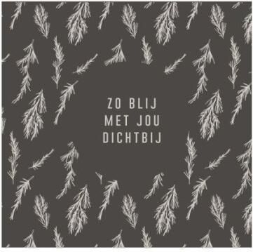 Zusss Servetten Zo Blij met Jou Dichtbij 12 5x12 5Cm Antracietgrijs