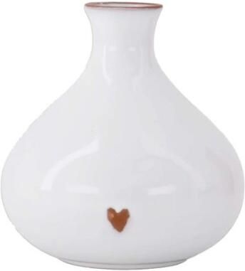 Zusss Vaasje Terracotta Hartje Wit