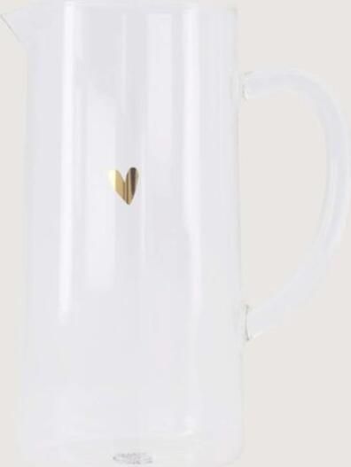 Zusss Waterkan Glas Hartje