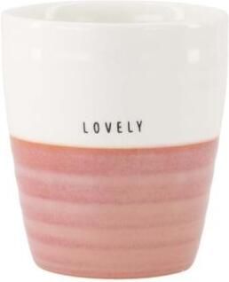 Zusss Zuss Koffiemok Lovely Wit roze