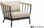 Apple Bee Condor lounge chair 80 Black alu frame SVLK teak arm natural Bee Wett cu - Thumbnail 3