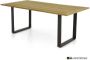 Applebee Condor dining table 190x90x75 top SVLK teak Natural base aluminium Black - Thumbnail 3