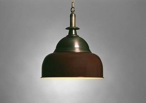 Allure Nostalgische hanglamp antiek brons bordeaux rood 44cm 10051