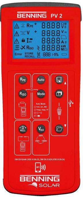 Benning Fotovoltaïsche Installatietester PV 2
