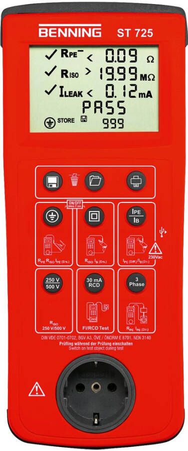 Benning ST 725 Apparatentester