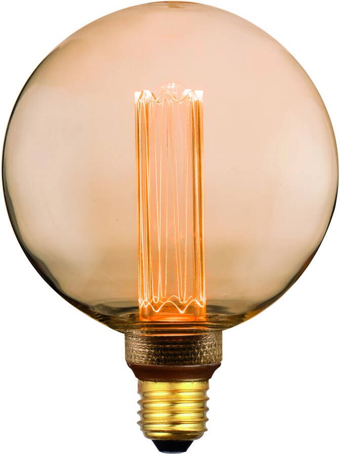 Freelight Golden Juwel LED light globe round 12.5 cm amber 5W lumen E27