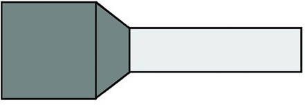 Klemko Adereindhuls 0 75qmm Grijs penlengte = 8mm geïsoleerd 100 stuks 727033