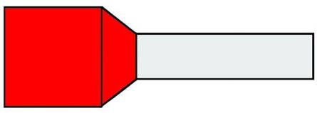 Klemko Adereindhuls 1qmm Rood penlengte = 8mm 500 stuks 720040