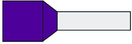 Klemko Geïsoleerde Adereindhuls 0 25qmm paars penlengte = 8mm 500 stuks 720004