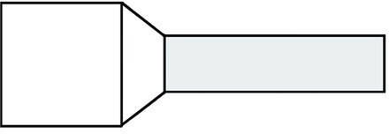 Klemko Geïsoleerde Adereindhuls 0 50qmm Wit penlengte = 10mm