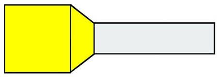 Klemko Geïsoleerde Adereindhuls 1 00qmm Geel penlengte = 12mm
