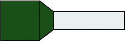 Klemko Geïsoleerde Adereindhuls 50 00qmm olijf penlengte = 25mm