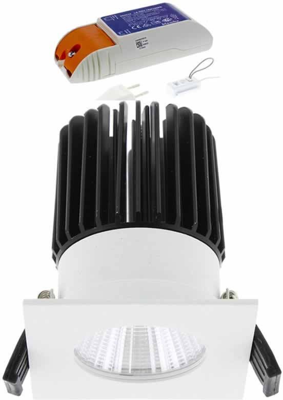 Klemko LED inbouwspot 13W 2700K 1150 lumen vast compleet Boreano 5