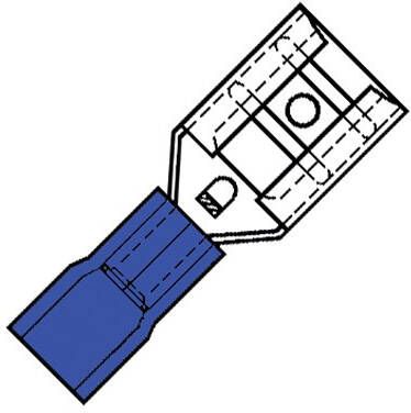 Klemko Nylon Geïsol. Vlakstekerhuls 2 8x0 8mm voor draad 1 5-2 5 mm