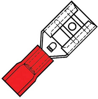 Klemko Nylon Geïsoleerde Vlakstekerhuls 2 8x0 5mm voor 0 5-1 5 mm2