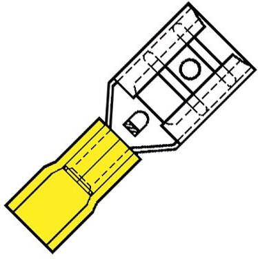 Klemko Nylon Geïsoleerde Vlakstekerhuls 4 8x0 8mm voor 4 0-6 0 mm2