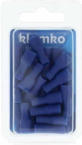 Klemko Nylon Vlakstekerhuls blauw Geïsoleerd 6 3x0 8mm voor 1 5-2 5 mm2 100 stuks 171310