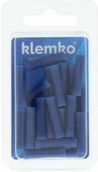 Klemko Stootverbinder blauw voor draad 1 5-2 5 mm2 25 stuks 170580 hersluitbare verpakking