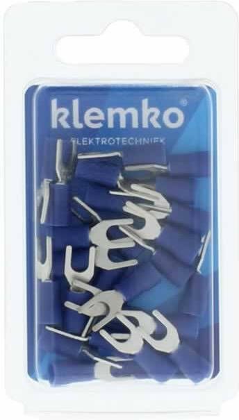 Klemko Vorkkabelschoen M4 voor draad 1 5-2 5 mm2 blauw 25 stuks 170640 hersluitbare verpakking
