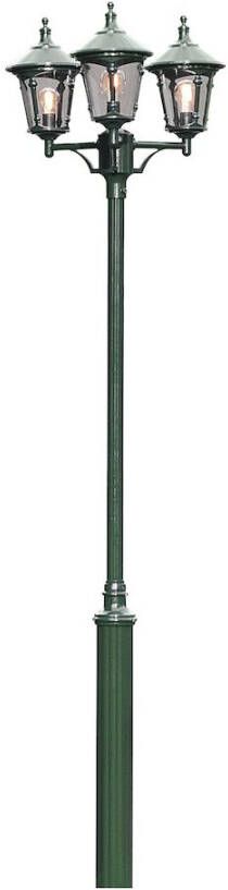 Konstsmide Buitenverlichting lantaarnpaal Virgo 54 cm 3-lichts groen 573-600
