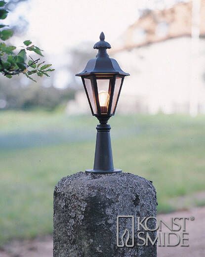 Konstsmide Lantaarnlamp Pallas 1-lichts 41cm matzwart exclusief sokkel paal 428-750