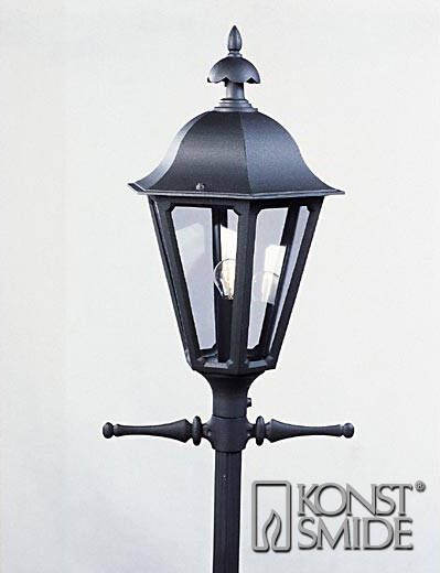 Konstsmide Lantaarnlamp Pallas 1-lichts 68cm matzwart exclusief paal 567-750