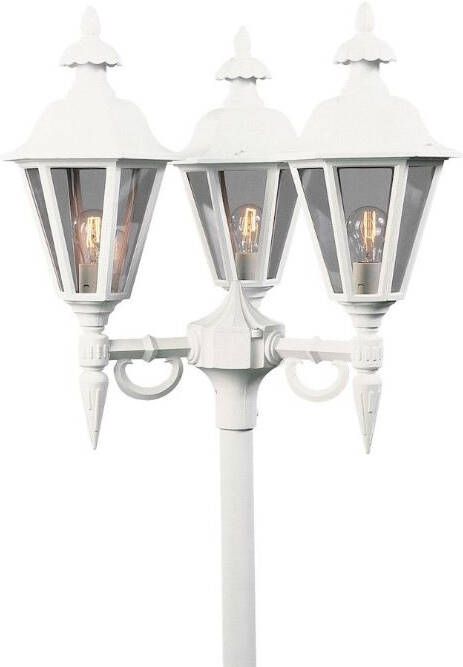 Konstsmide Lantaarnlamp Pallas 3-lichts 63cm matwit exclusief paal 528-250