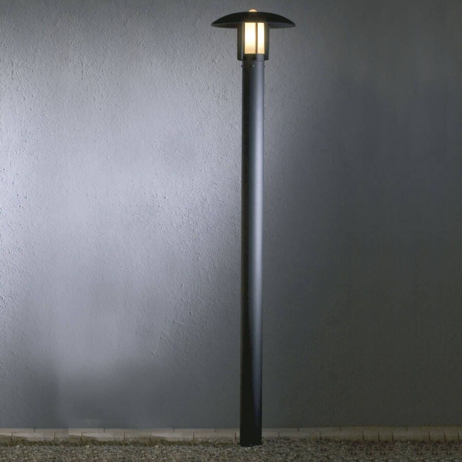 Konstsmide Lantaarnpaal Heimdal Midgard Mat Zwart 200cm hoog E27 fitting 402-752 Made in Europe