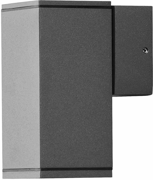 Konstsmide Monza 7908-370 wandlamp aluminium zwart 13.5cm hoog 6.5cm breed 10cm diep