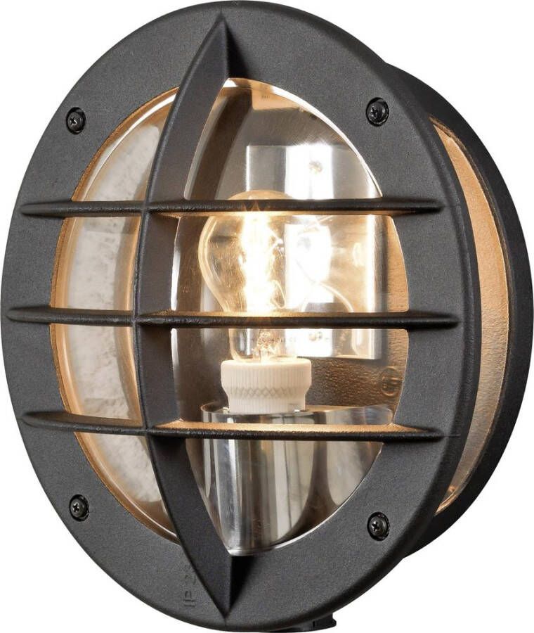 Konstsmide Oden zwart 516-750 ronde wandlamp