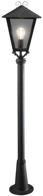 Konstsmide Tuinpaal buiten Benu 1-lichts 128cm matzwart E27 fitting 436-750
